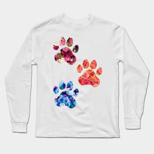 Rose Paw Print Trio Long Sleeve T-Shirt